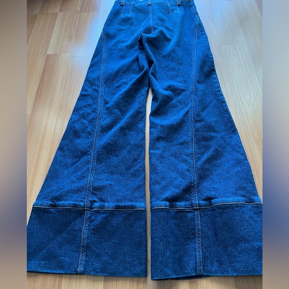 We The Free Ryla A-Line Flare Jeans High Rise Wide Leg Belted Size 26 - Picture 16 of 16